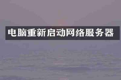 电脑重新启动网络服务器