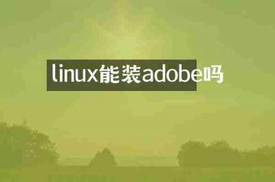linux能装adobe吗