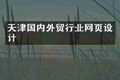 天津国内外贸行业网页设计
