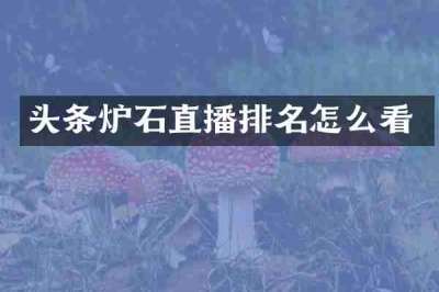 头条炉石直播排名怎么看