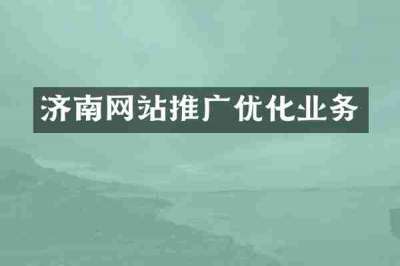 济南网站推广优化业务