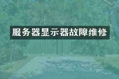 服务器显示器故障维修