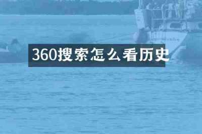 360搜索怎么看历史