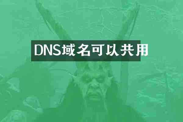 DNS域名可以共用