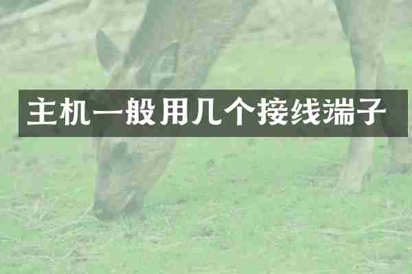 主机一般用几个接线端子