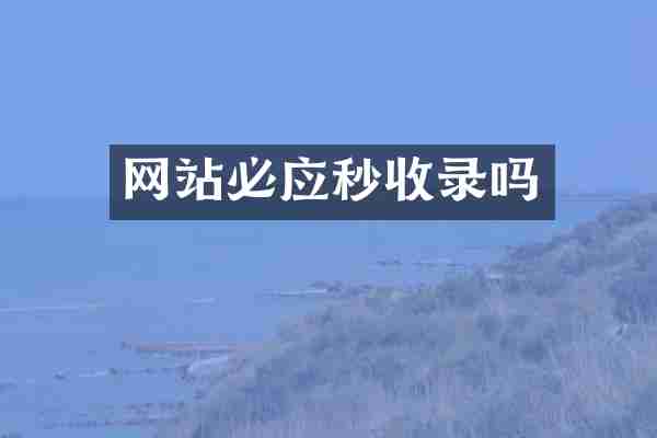 网站必应秒收录吗
