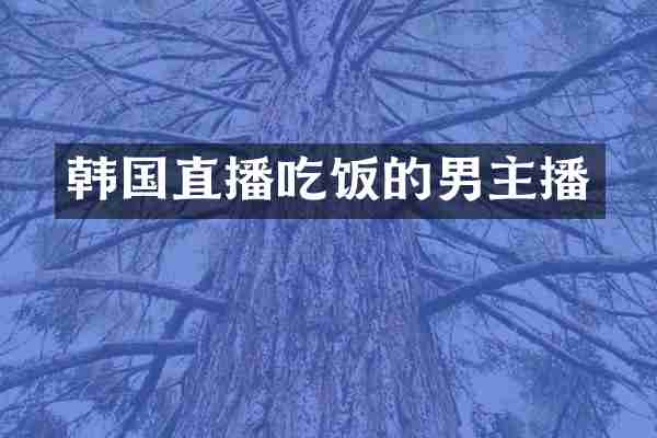 韩国直播吃饭的男主播