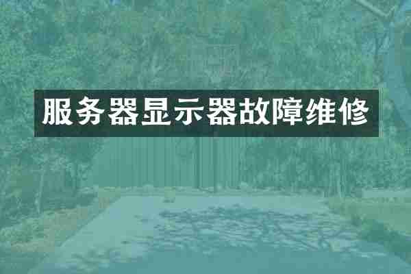 服务器显示器故障维修