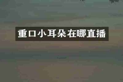 重口小耳朵在哪直播
