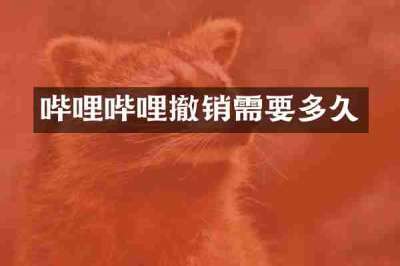 哔哩哔哩撤销需要多久