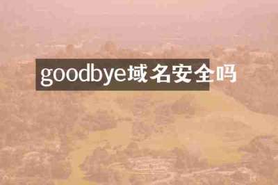 goodbye域名安全吗