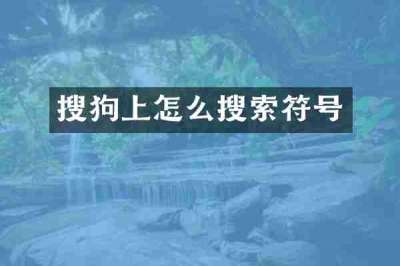搜狗上怎么搜索符号
