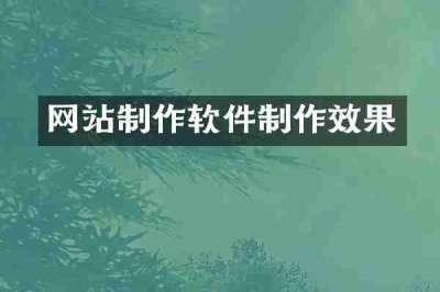 网站制作软件制作效果