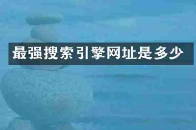 最强搜索引擎网址是多少