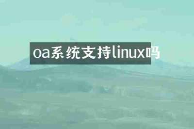 oa系统支持linux吗