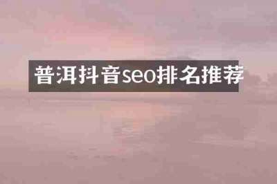 普洱抖音seo排名推荐