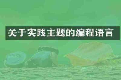 关于实践主题的编程语言