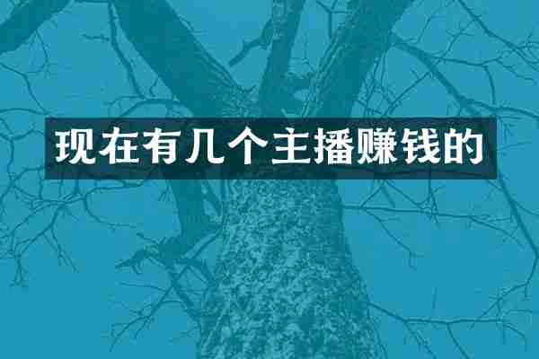 现在有几个主播赚钱的