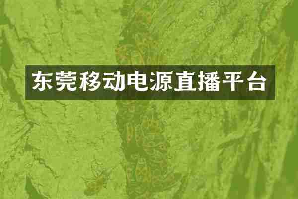 东莞移动电源直播平台