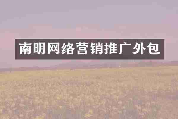 南明网络营销推广外包