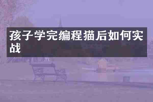 孩子学完编程猫后如何实战