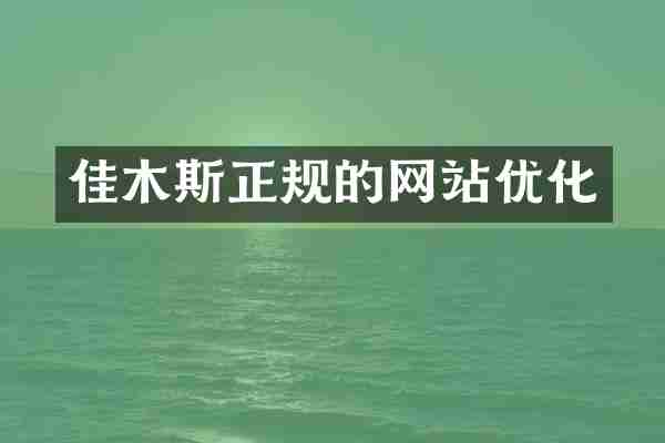 佳木斯正规的网站优化