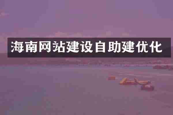 海南网站建设自助建优化