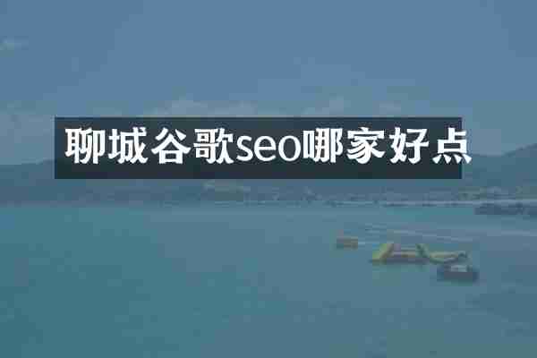 聊城谷歌seo哪家好点