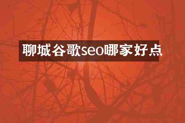 聊城谷歌seo哪家好点