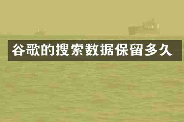 谷歌的搜索数据保留多久