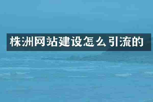 株洲网站建设怎么引流的