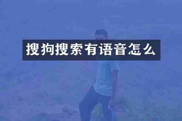 搜狗搜索有语音怎么