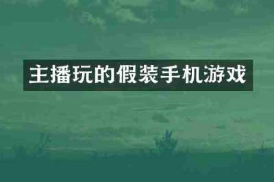 主播玩的假装手机游戏