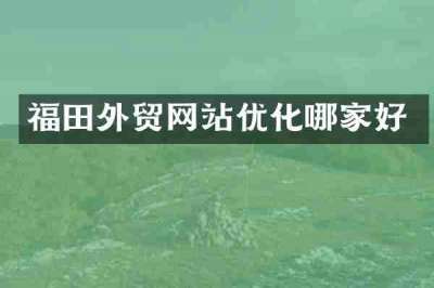 福田外贸网站优化哪家好