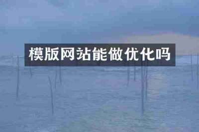 模版网站能做优化吗