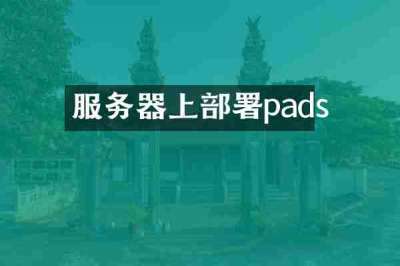 服务器上部署pads