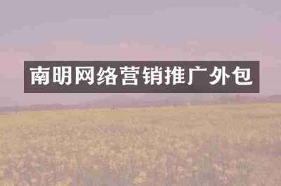 南明网络营销推广外包