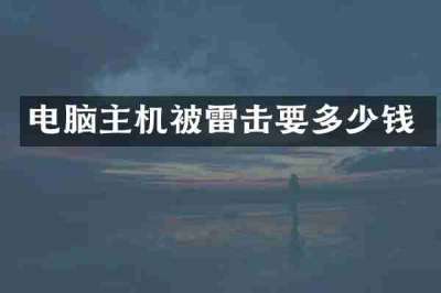 电脑主机被雷击要多少钱