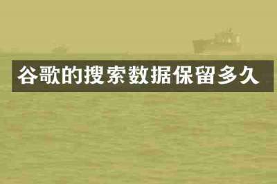 谷歌的搜索数据保留多久