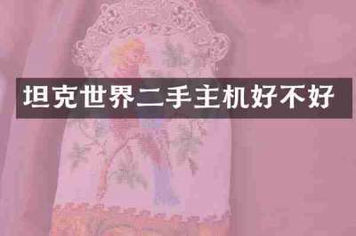 坦克世界二手主机好不好