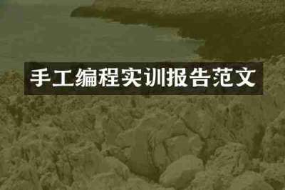 手工编程实训报告范文