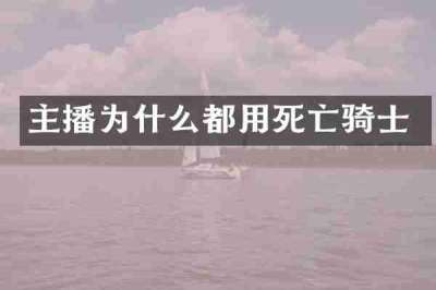 主播为什么都用死亡骑士