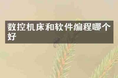 数控机床和软件编程哪个好