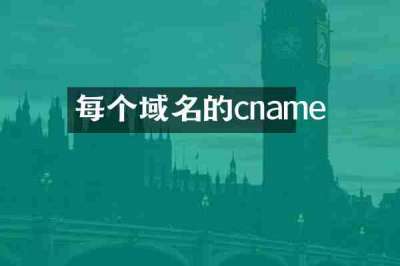 每个域名的cname
