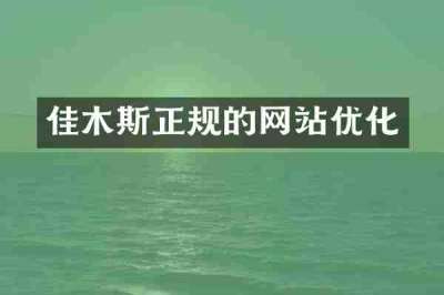 佳木斯正规的网站优化