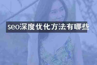 seo深度优化方法有哪些
