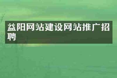 益阳网站建设网站推广招聘