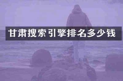 甘肃搜索引擎排名多少钱