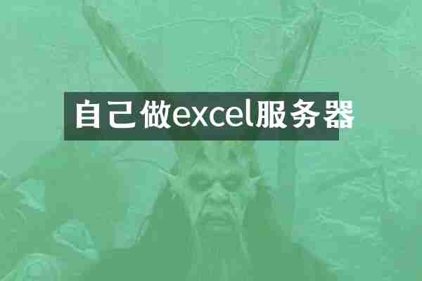 自己做excel服务器