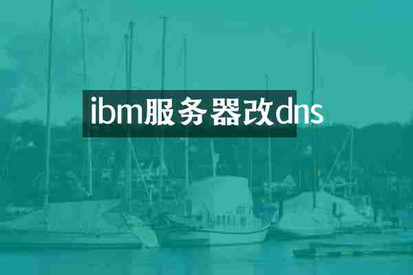 ibm服务器改dns